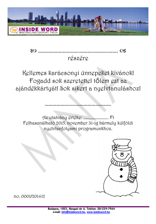 karacsonyi nyelvtanfolyami utalvany karacsonyi nyelvtanfolyami utalvany